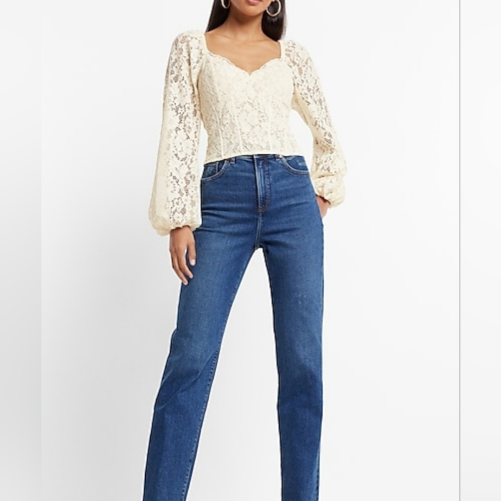 NWT Long sleeve lace crop - Picture 4 of 6